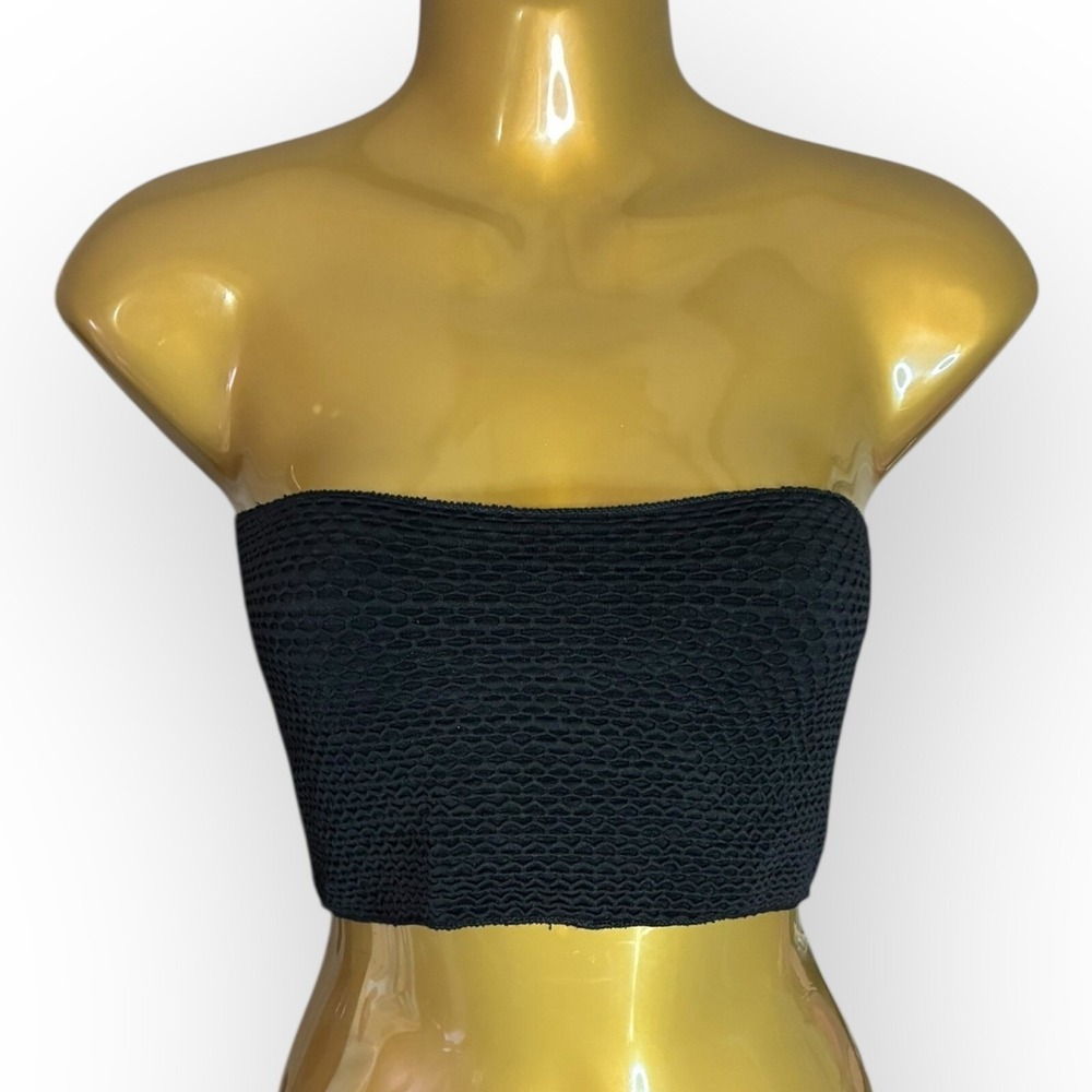 Free People Intimately Black Seamless‎ Bandeau Tube Top M/L Sweetheart Stretch